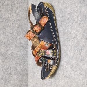 L'Artiste by Spring Step d- Tabitha Navy Blue Women's Sandal Size EU 36 NWOT